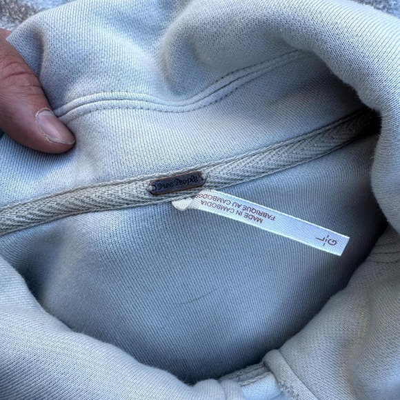 Free People Ruby Oversized Fleece Shirt Jacket Shacket Light White Cozy Sz Large - Picture 10 of 10